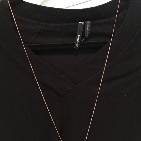 Black V-neck sweater - Picture 3 of 3